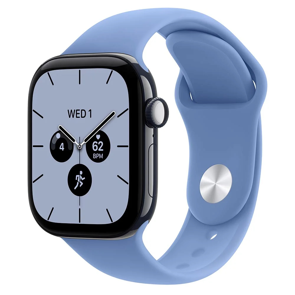 Apple Watch Series 12, 42 mm, Night Blue Ceramic GPS+Cellular Wildflower Blue Sport Band M/L